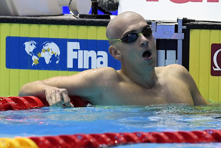 Cseh László a férfi 200 méteres vegyesúszás elődöntője után a 18. vizes világbajnokságon a dél-koreai Kvangdzsuban 2019. július 24-én. A versenyző a tizedik helyen végzett, nem került a döntőbe.