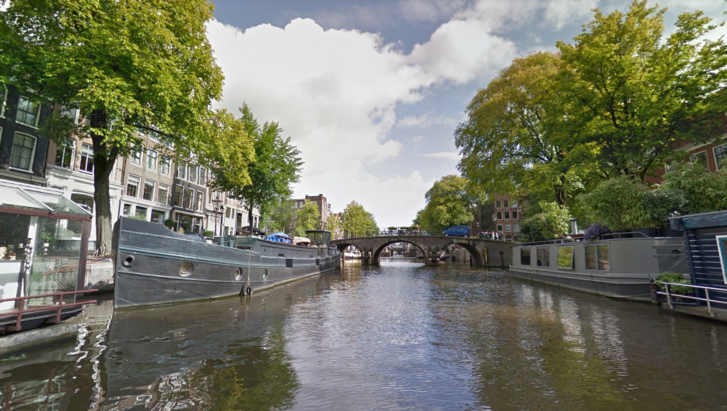 Korte Prinsengracht csatorna Amszterdamban