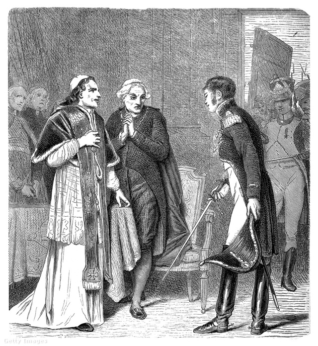 Napóleon fogadja VII. Pius pápát