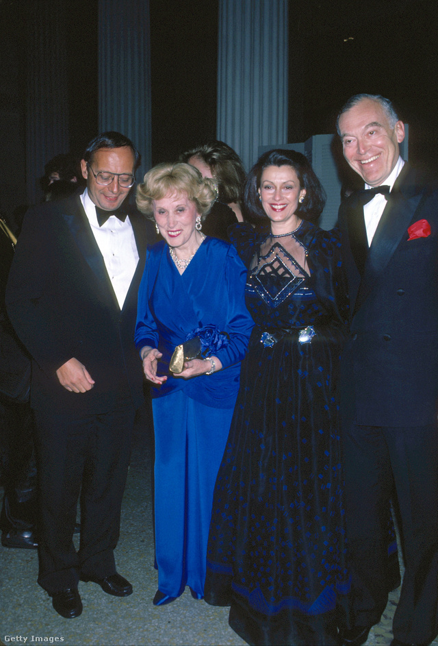 Al D’Amato, Estée Lauder, Evelyn Lauder és Leonard Lauder 1984-ben