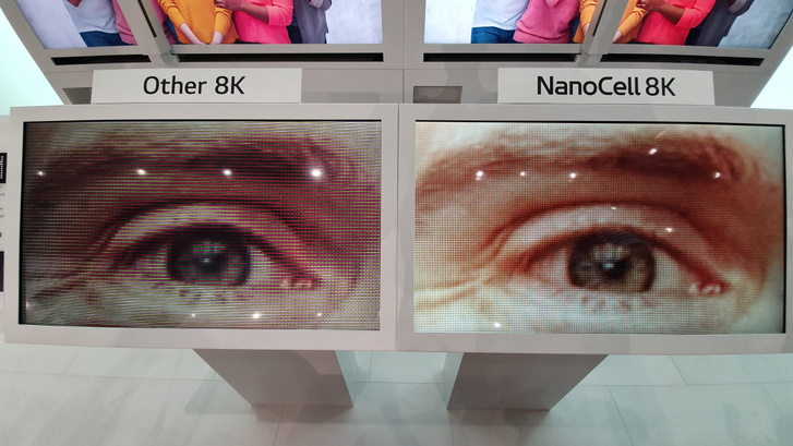 Azt mondja az LG, hogy mind az OLED, mint a Nanocell 8K tévéje teljesíti az elvárt kontrasztarányt a pixeleknél, szemben más gyártók 8K tévéivel