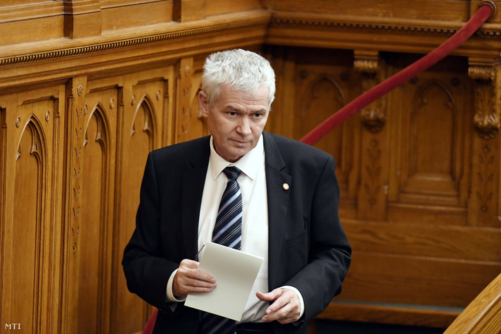 Prosecutor General Péter Polt after speaking in the Hungarian Parliament on 30 November 2017.