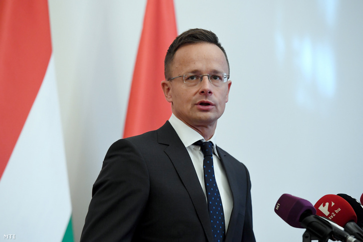 Szijjártó Péter külgazdasági és külügyminiszter sajtótájékoztatót tart a Külgazdasági és Külügyminisztériumban 2019. szeptember 12-én.