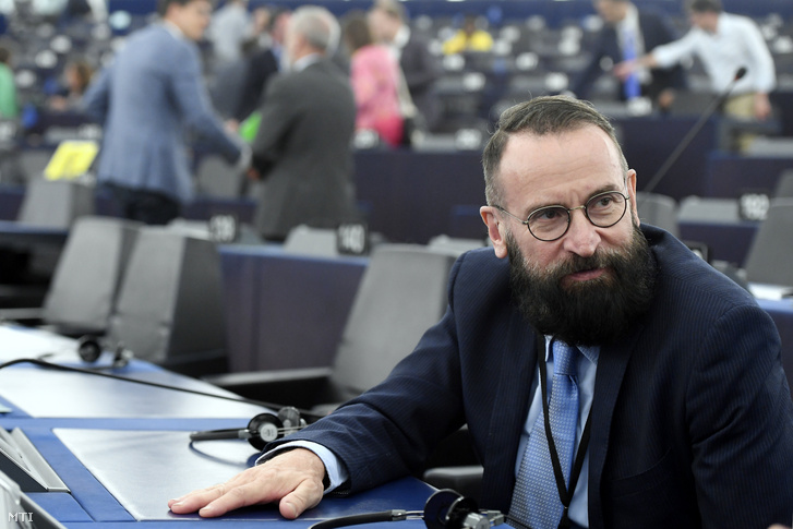 Fidesz MEP József Szájer at the plenary session of the European Parliament on 16 July 2019.