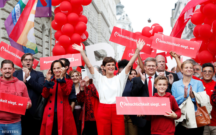 A Szociáldemokrata Párt (SPÖ) kampányának fináléjában Pamela Rendi-Wagner