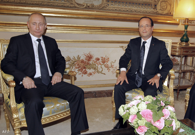 Vlagyimir Putyin és Francoise Hollande