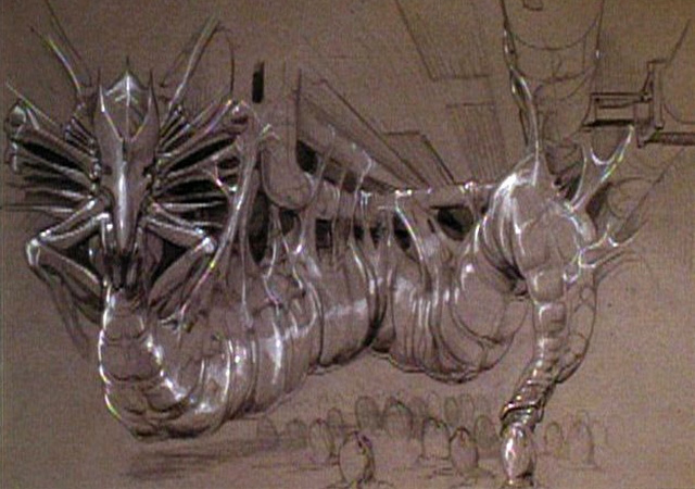James Cameron eredeti vázlatrajza a félelmetes Alien-királynőről