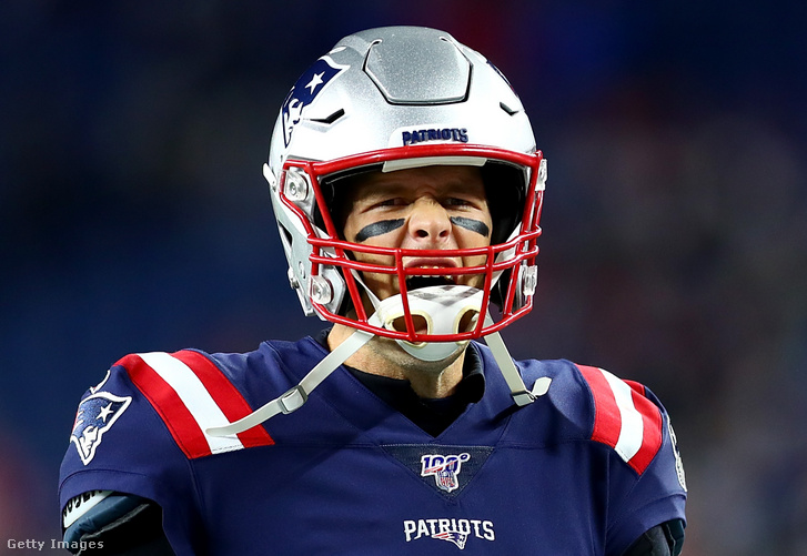 A New England Patriots irányítója, Tom Brady a New York Giants ellen megnyert mérkőzésen