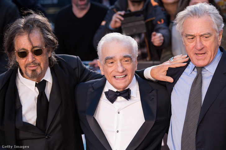 Al Pacino, Martin Scorsese és Robert De Niro Az ír bemutatóján Londonban
