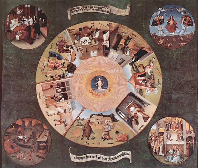Hieronymus Bosch: A hét főbűn (1480körül)
