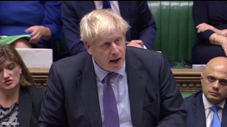 Boris Johnson a brit parlamentben 2019. október 22-én.