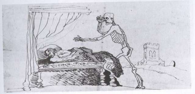 Branwell Brontë önmagáról készített karikatúrája