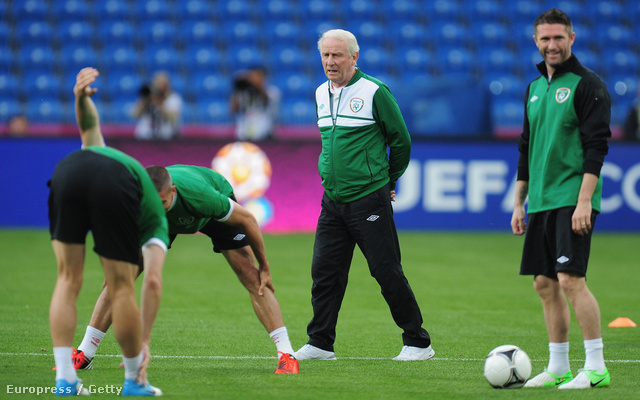 Trapattoni és csapata edz