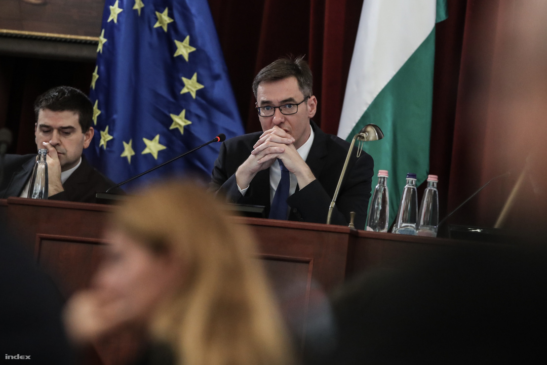 Mayor of Budapest Gergely Karácsony at the inaugural meeting of the Budapest General Assembly on 5 May 2019.