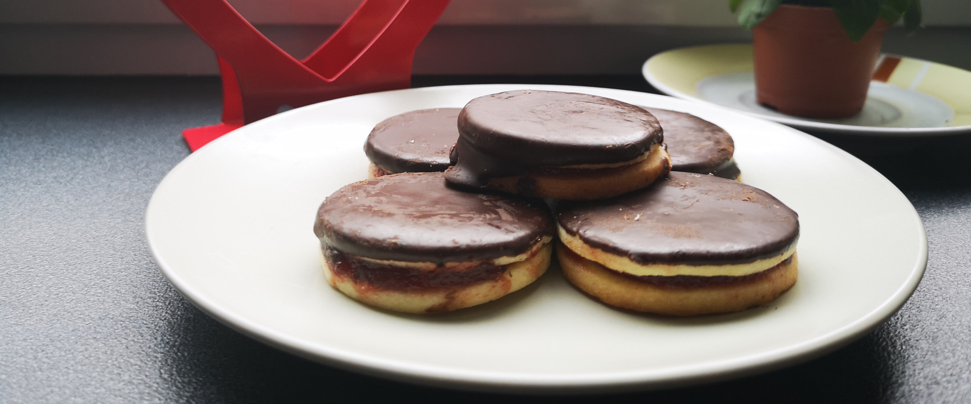 Jaffa Cakes, made from scratch. Rough on the eyes but soft on the soul