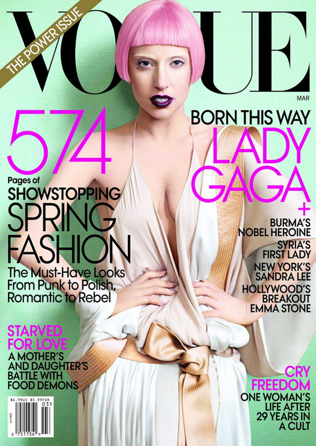Lady Gaga a 2011. márciusi Vogue címlapján