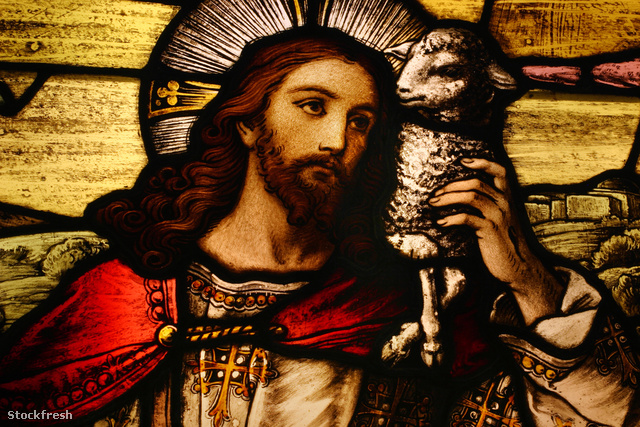 stockfresh 154321 jesus-with-lamb sizeM