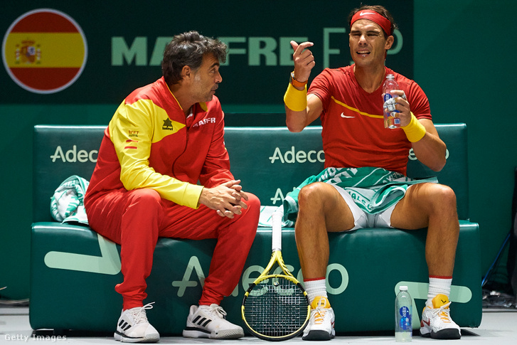 Sergi Bruguera spanyol Davis-kupa-kapitány és Nadal