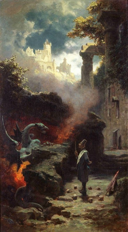 Carl Spitzweg Boszorkánymester című festménye (1880)
