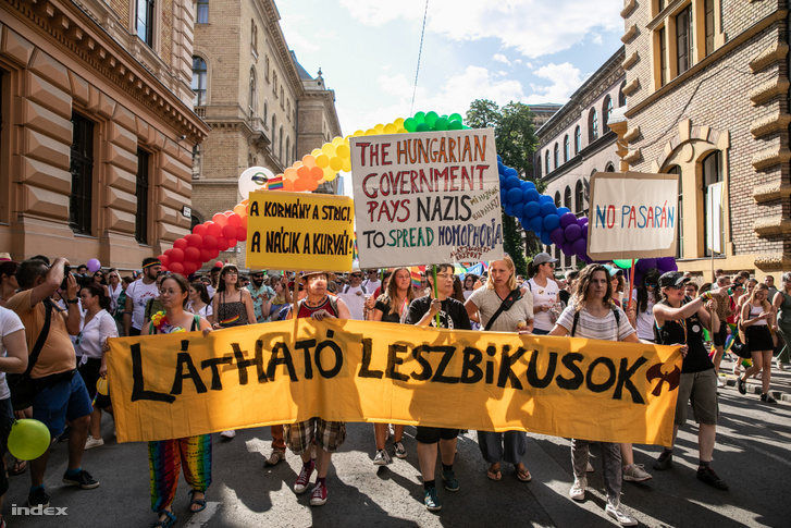 Budapest Pride résztvevői 2019. július 7-én.