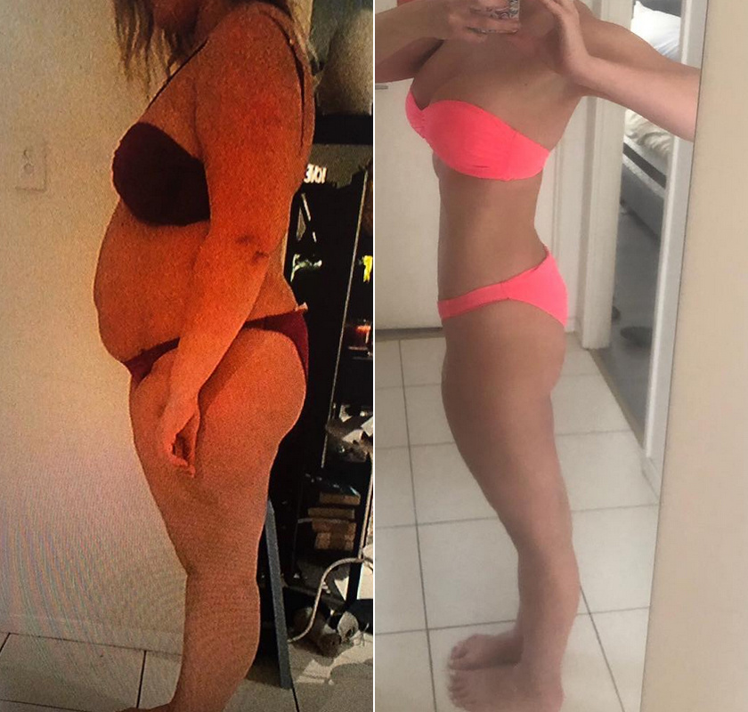 súlycsökkenés 60 kg előtt és után)