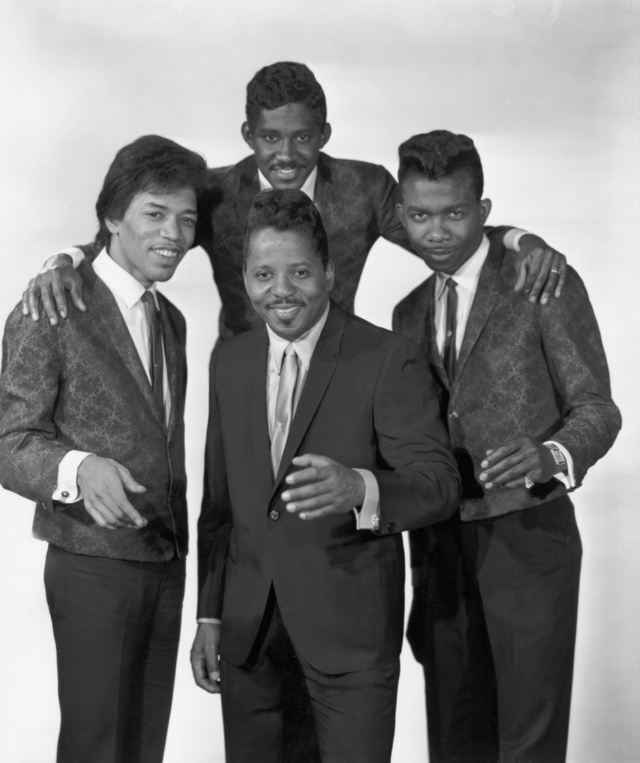 A Curtis Knight & The Squires zenekar 1965-ben a fiatal Hendrixszel a kép bal szélén