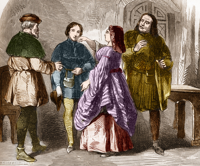 Prostituált egy késő középkori francia illusztráción