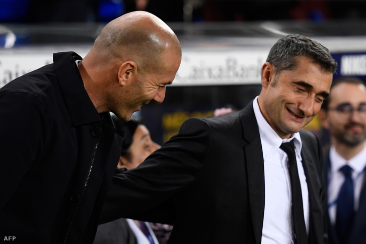 A Real-edző Zinedine Zidane és Valverde