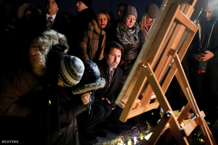 Justin Trudeau az áldozatokért tartott virrasztáson Ottawában