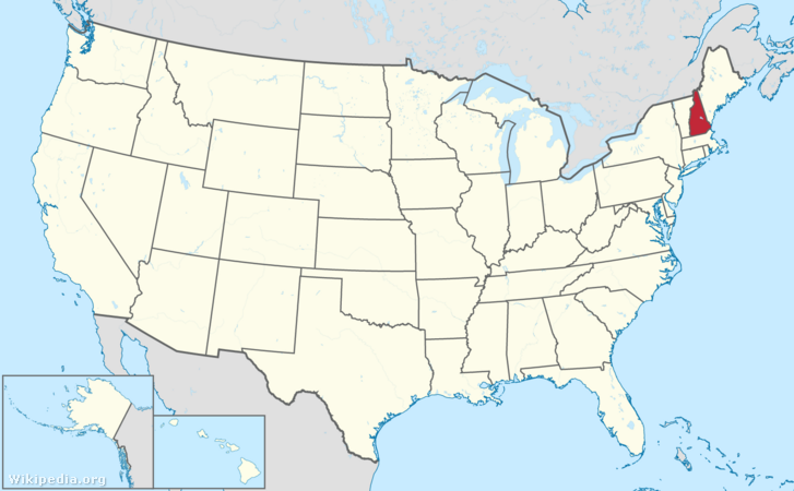 New Hampshire (jobb felső sarokban)