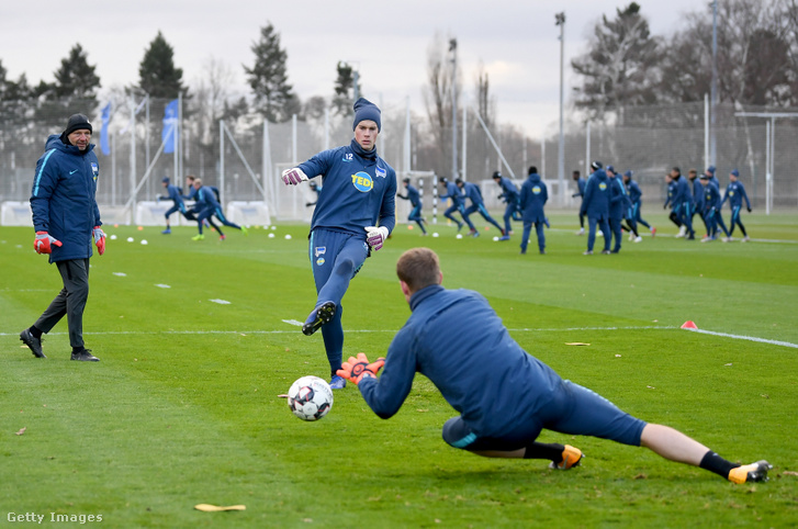 Petry (balra) egy korábbi Hertha-edzésen