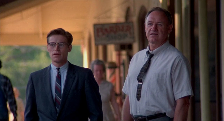 Willem Dafoe és Gene Hackman (Lángoló Mississipi - 1988)