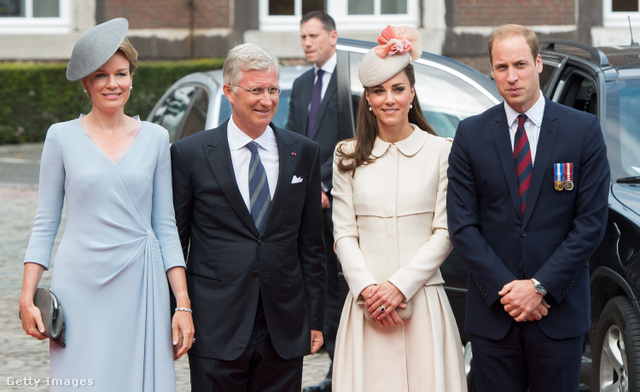 Fülöp és Matild Vilmos herceggel és Katalin hercegnővel 2014-ben