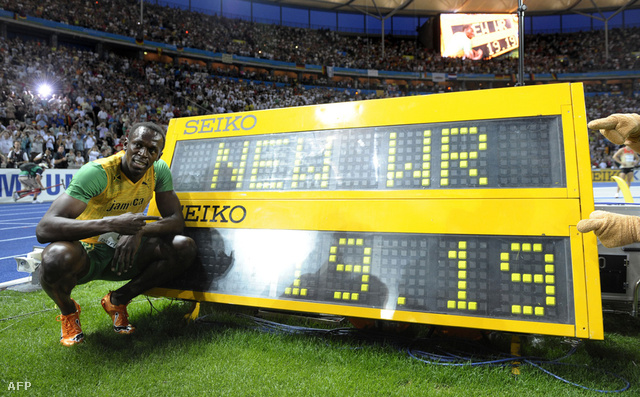 Usain Bolt százon és kétszázon is győzött a 2009-es berlini atlétika Vb-n