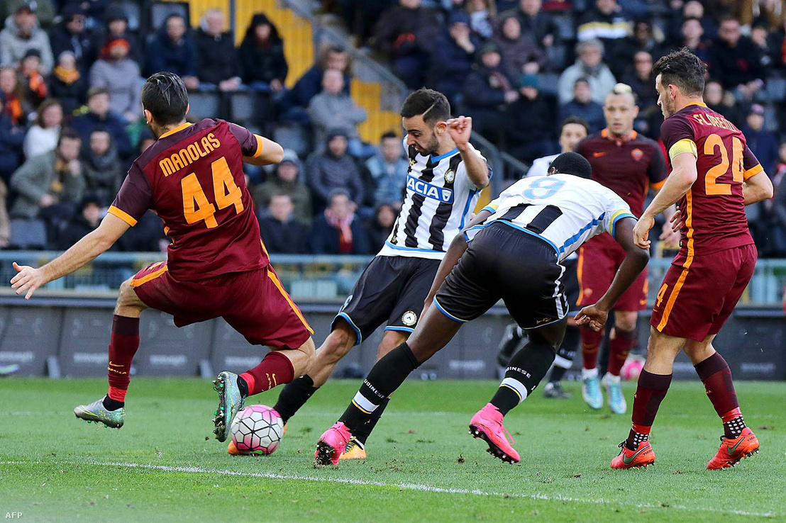 Bruno Fernandes az Udinese színeiben gólt lő 2016. március 13-án Udinében az AS Roma ellen.