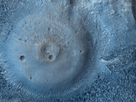 A Mars Odyssey felvétele a felfedezett vulkános területről.