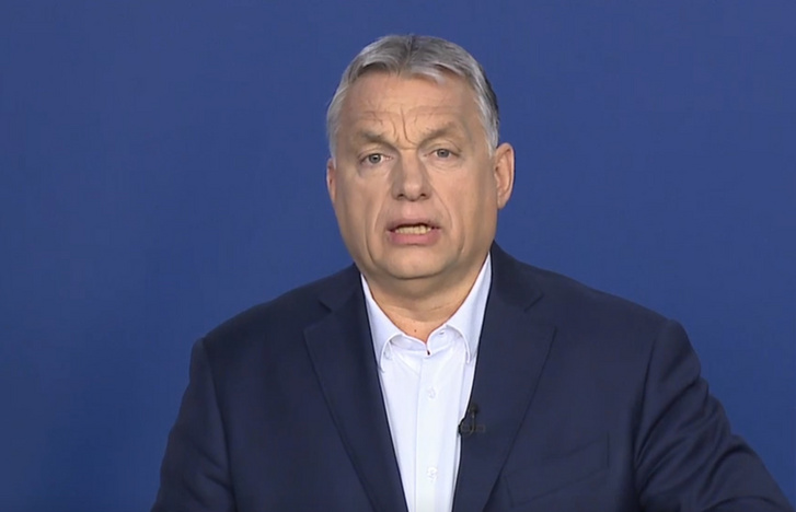 Prime Minister Viktor Orbán speaking before the press conference of the government's coronavirus task force on 23 March 2020.