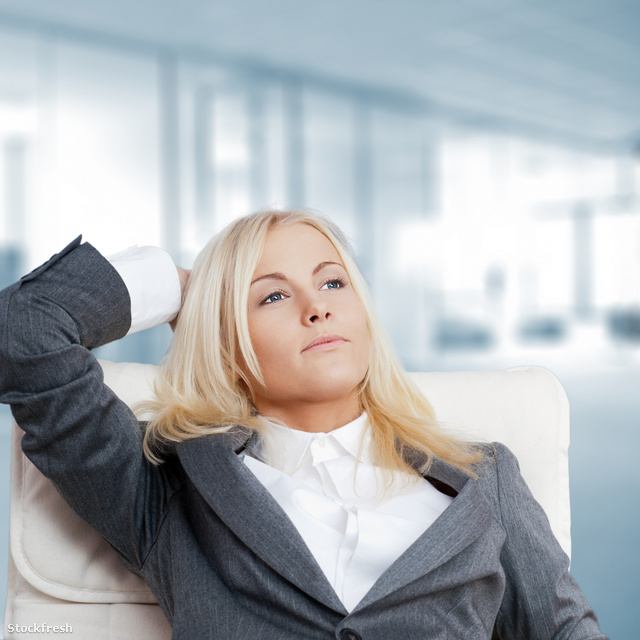 stockfresh 1505648 happy-business-woman-in-the-office-resting-an