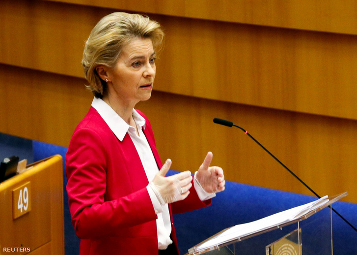Ursula von der Leyen az Európai Parlamentben 2020 március 26-án