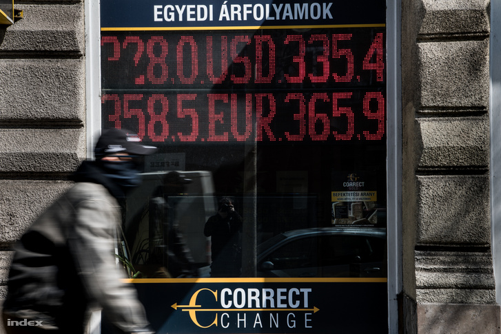 2020. április elsején az euró délelőtti árfolyama 365,9 forint volt