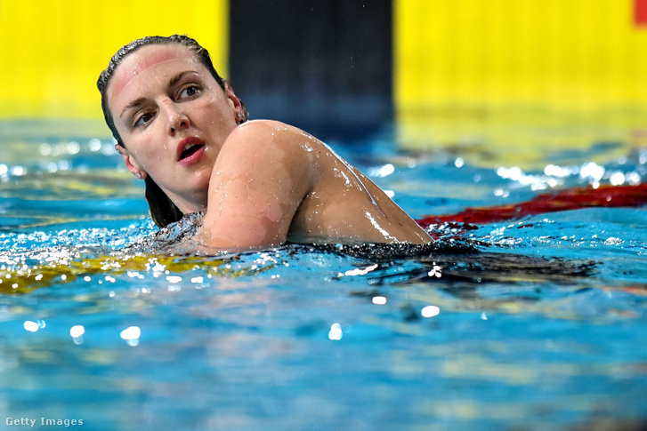Hosszú Katinka a glasgow-i rövidpályás úszó Európa-bajnokságon 2019. december 6-án.