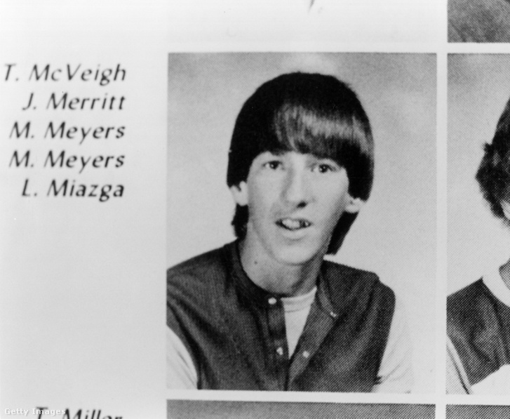 McVeigh fotója a középiskolájának évkönyvében