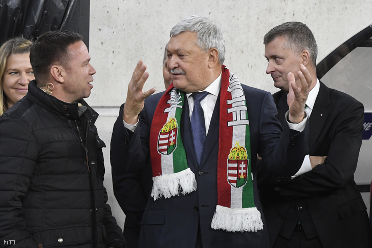 Csányi Sándor a Magyar Labdarúgó Szövetség (MLSZ) elnöke a Puskás Aréna nyitóünnepségén 2019. november 15-én.