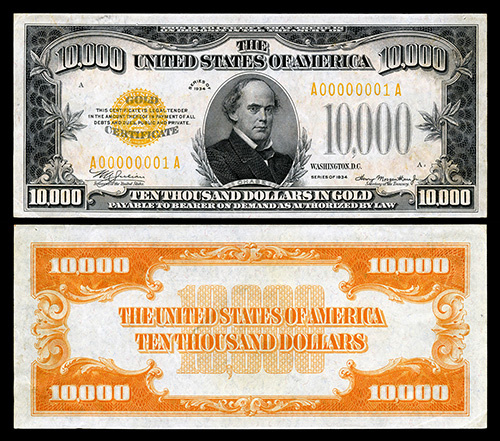 1934-es tízezer dolláros bankjegy