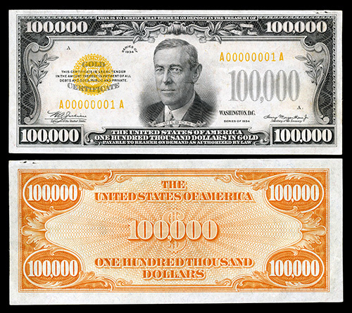 1934-es százezer dolláros bankjegy