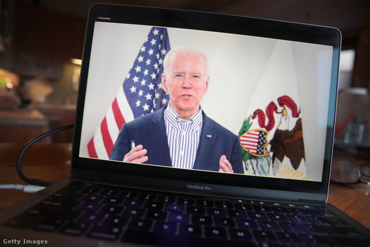 Joe Biden virtuális kampányeseményt tart 2020. március 13-án