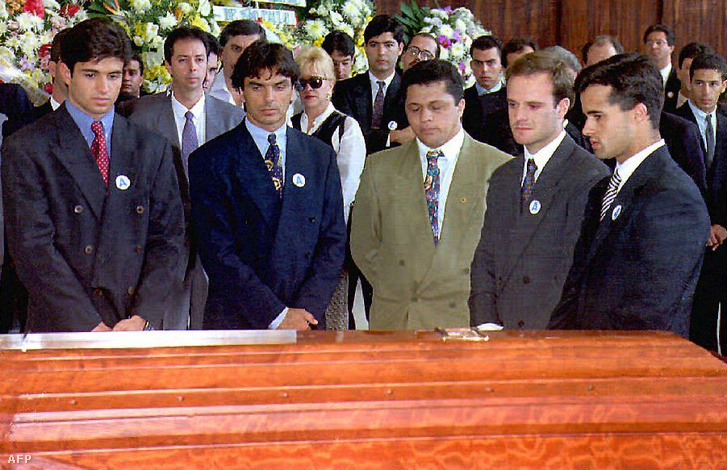 Raul Boesel, Rubens Barricello és Pedro Lamy Ayrton Senna temetésén