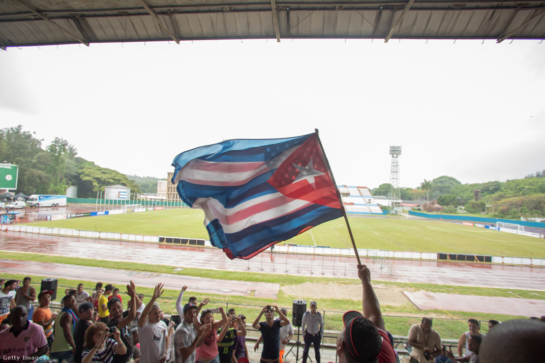 A New York Cosmos és a kubai válogatott meccse Havannában 2015-ben