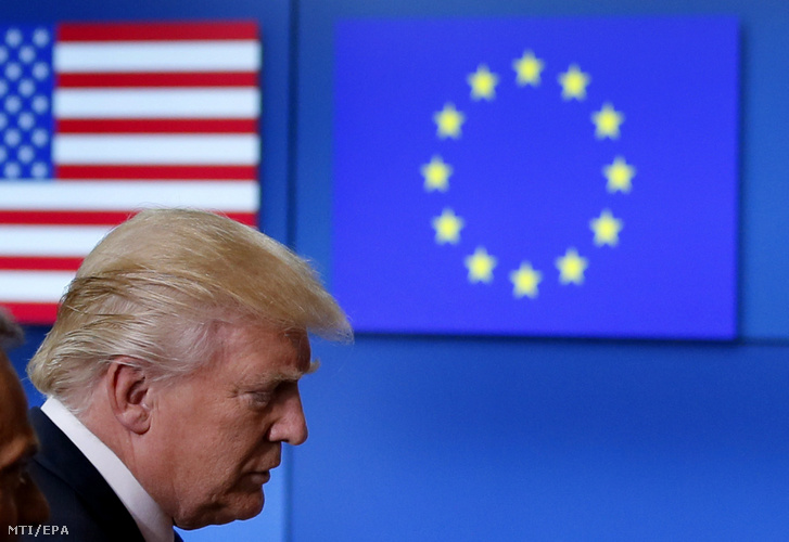 Donald Trump amerikai elnök Brüsszelben 2017. május 25-én