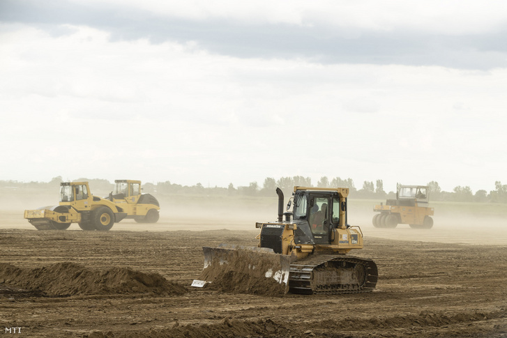 Construction in preparation of the BMW plant near Debrecen on May 21, 2019
